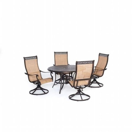 HANOVER Hanover MANDN5PCSW-4 Manor 5 Piece Dining Set MANDN5PCSW-4